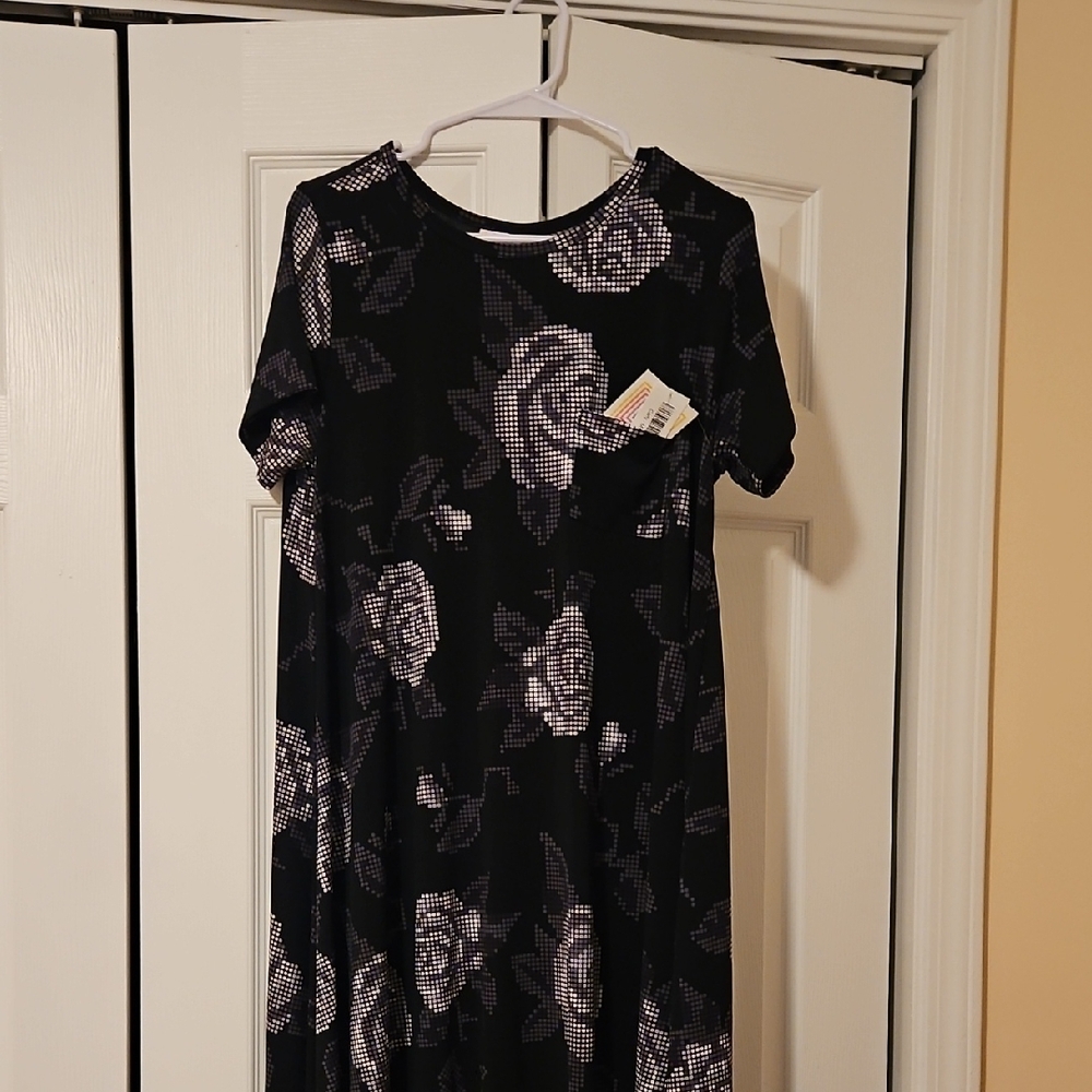 Elegant Black Floral Dress